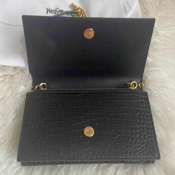 YSL Kate Crocodile Wallet on Chain - Picture 11 of 16